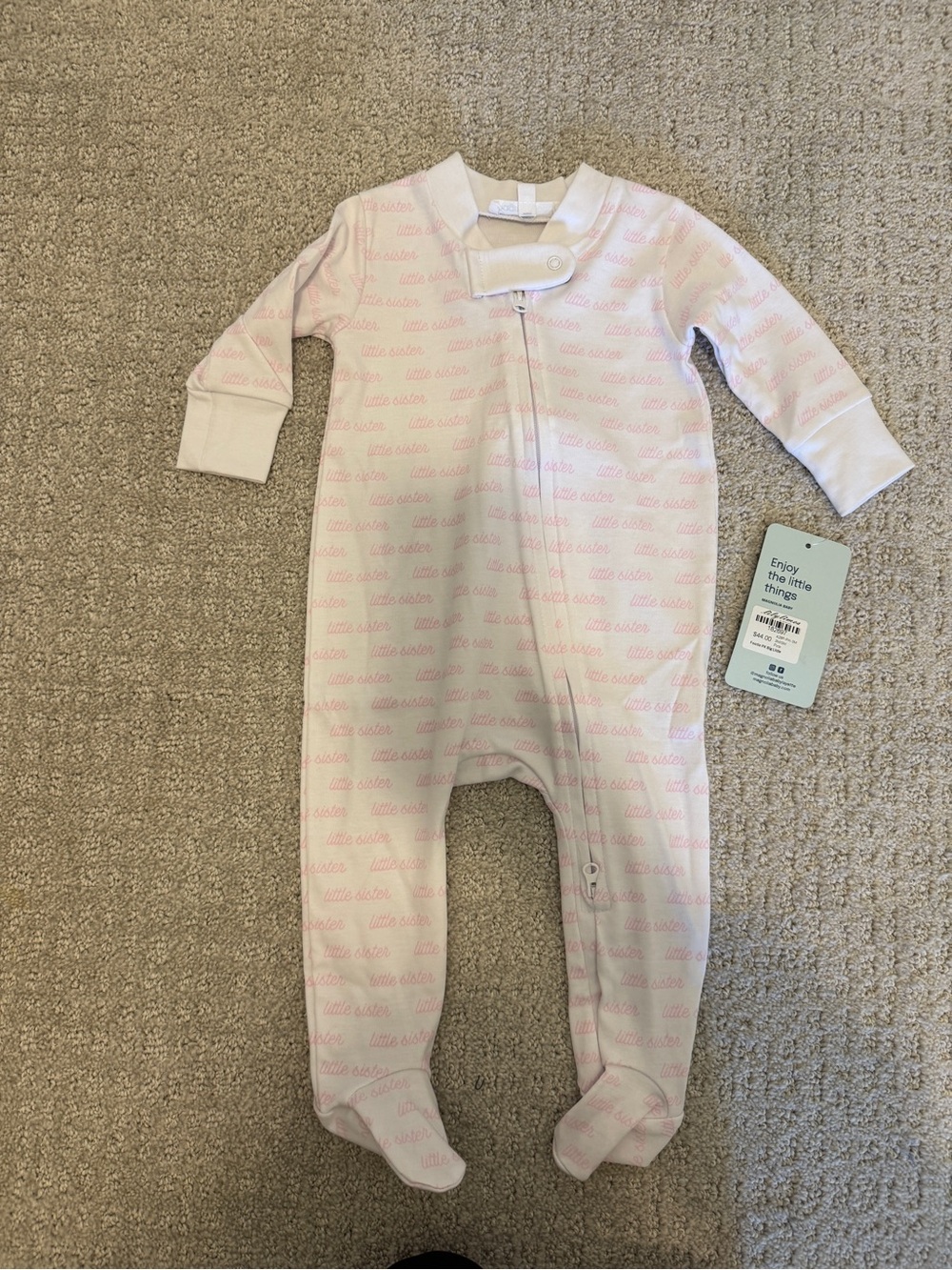 Magnolia Baby Little Sister Zip Footie